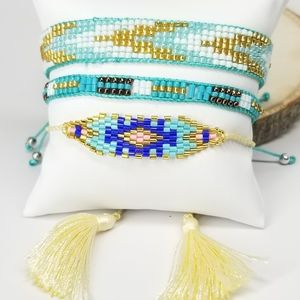 NEW 3 Pcs Set Miyuki Beads Handmade Bracelet NWT